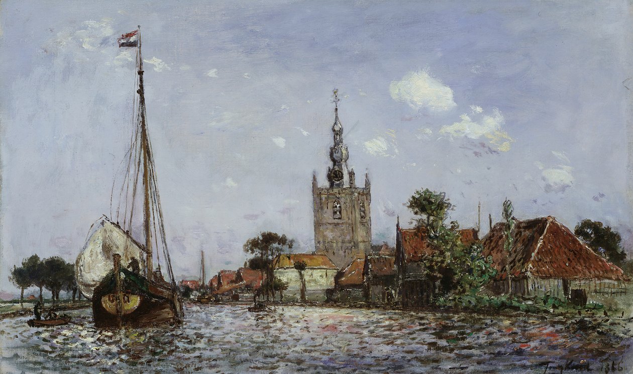 The Church of Overschie, 1866 by Johan Barthold Jongkind