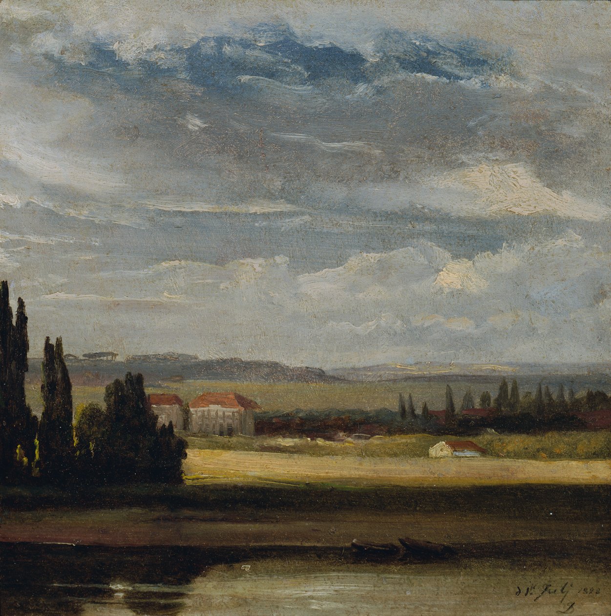 Landscape View with High Cloudy Sky by Johan Christian Dahl