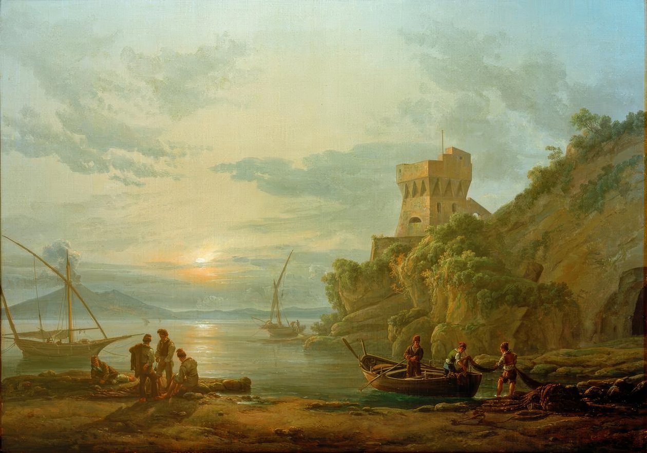 Coast near Castellamare in the Morning Mist by Johan Christian Dahl