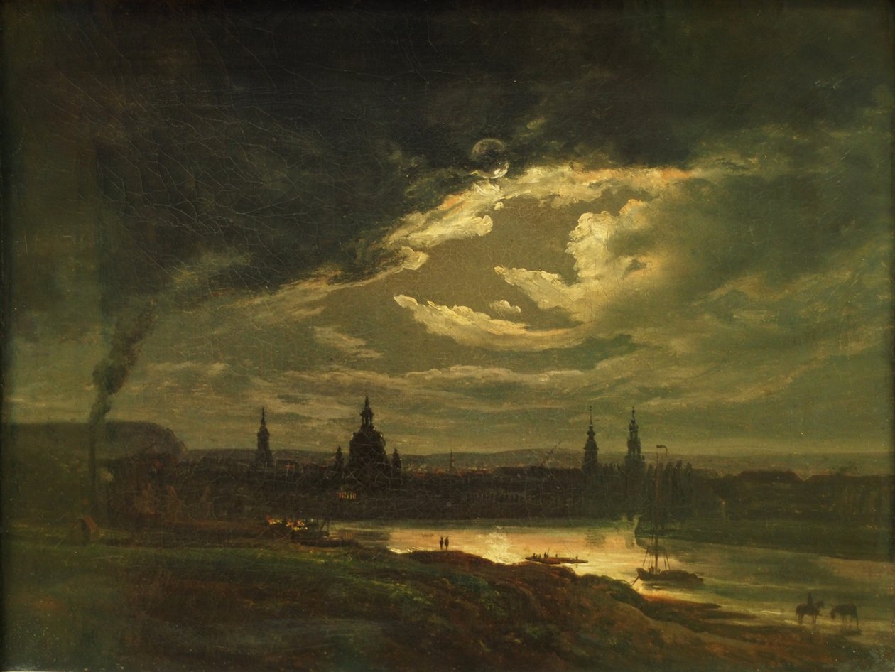 Nocturnal View of Dresden by Johan Christian Dahl