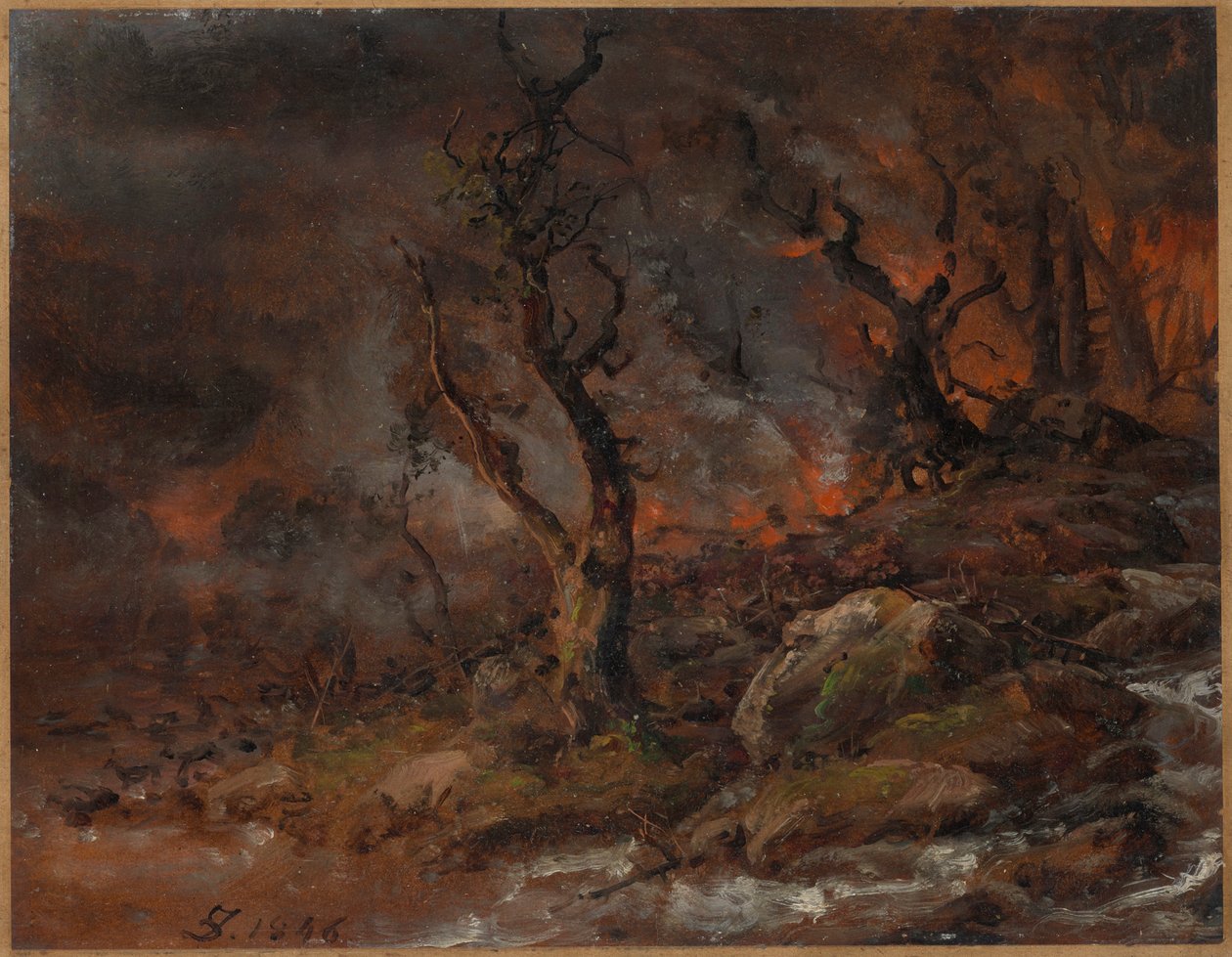 Forest Fire by Johan Christian Dahl