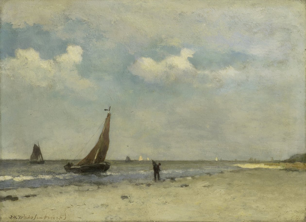 Beach Scene by Johan Hendrik Weissenbruch