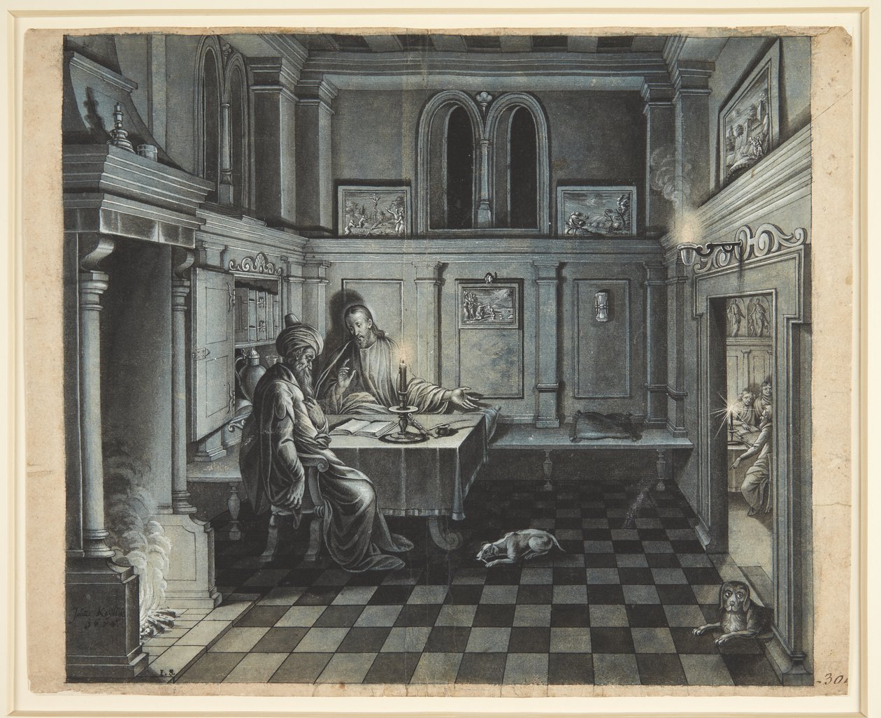 Christ and Nicodemus by Johan Keyll
