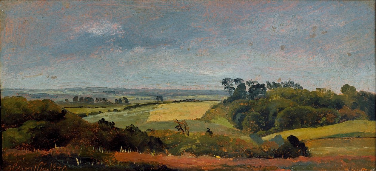 Near Høbjerg. Frederiksværk. Study by Johan Lundbye