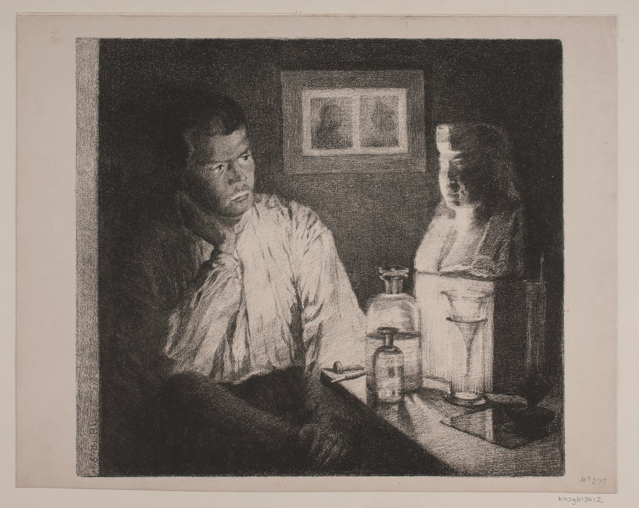 A Man Observing a Bust by Johan Rohde