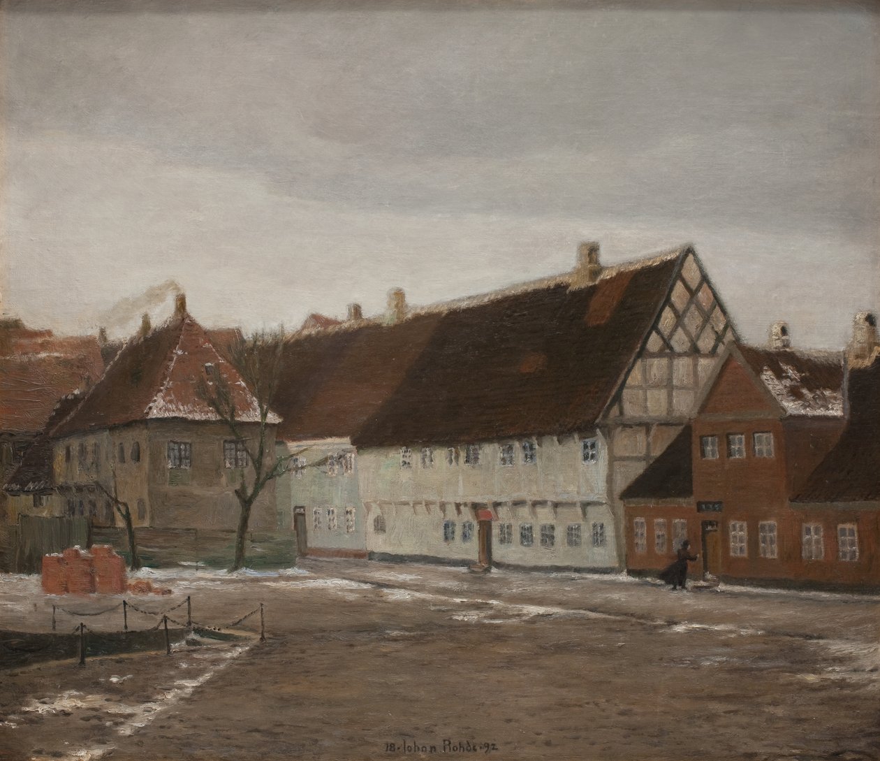 Winter Evening in Ribe, Jutland by Johan Rohde