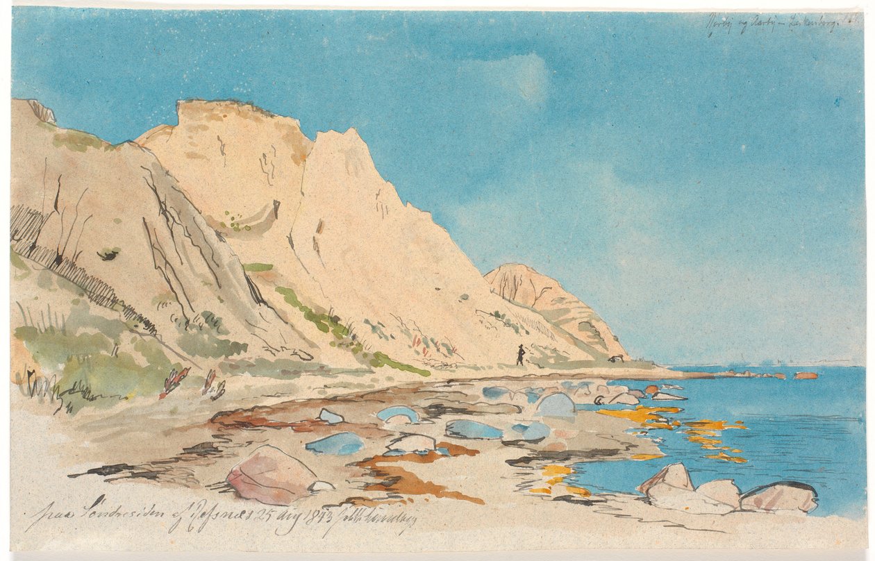 Hellede Cliff, Refsnæs by Johan Thomas Lundbye