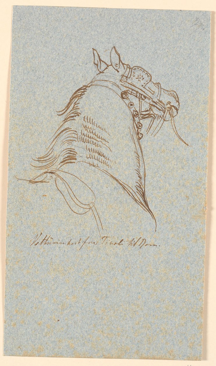 Head and Neck of a Vetturino Horse by Johan Thomas Lundbye