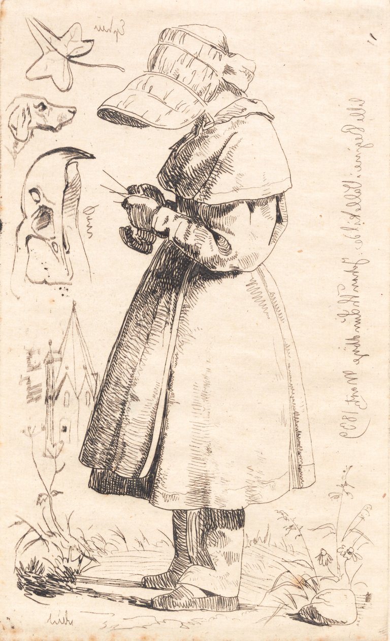 Little Regine in Vallekilde by Johan Thomas Lundbye