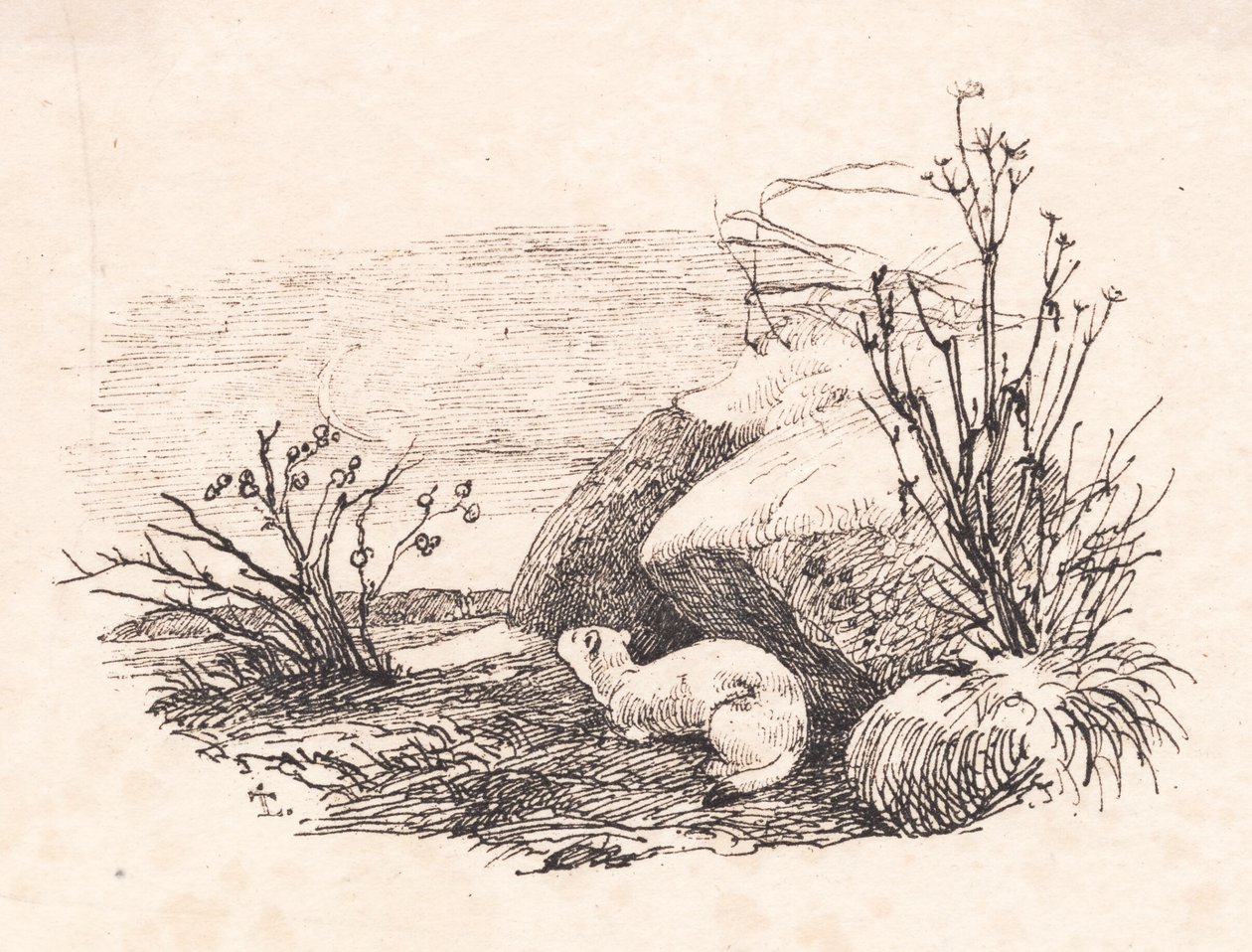 The Ermine by Johan Thomas Lundbye