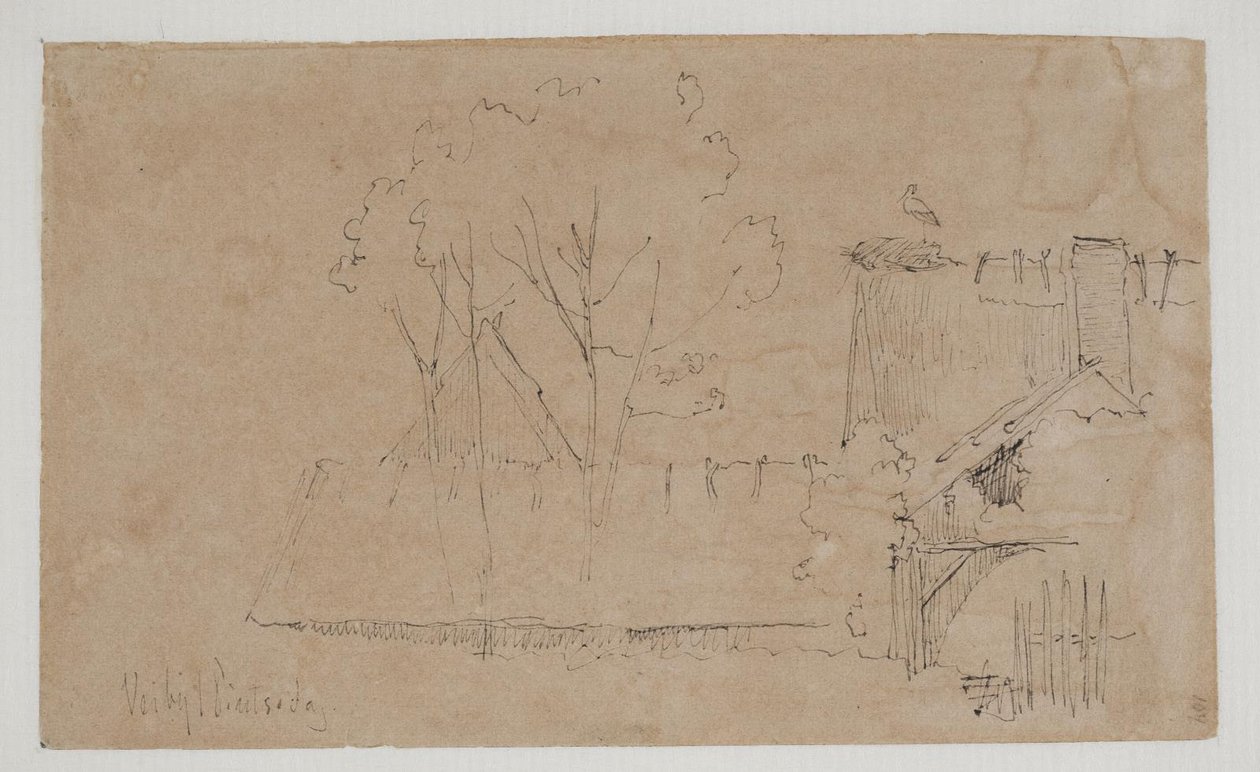 Vejby Parsonage Seen from the South by Johan Thomas Lundbye