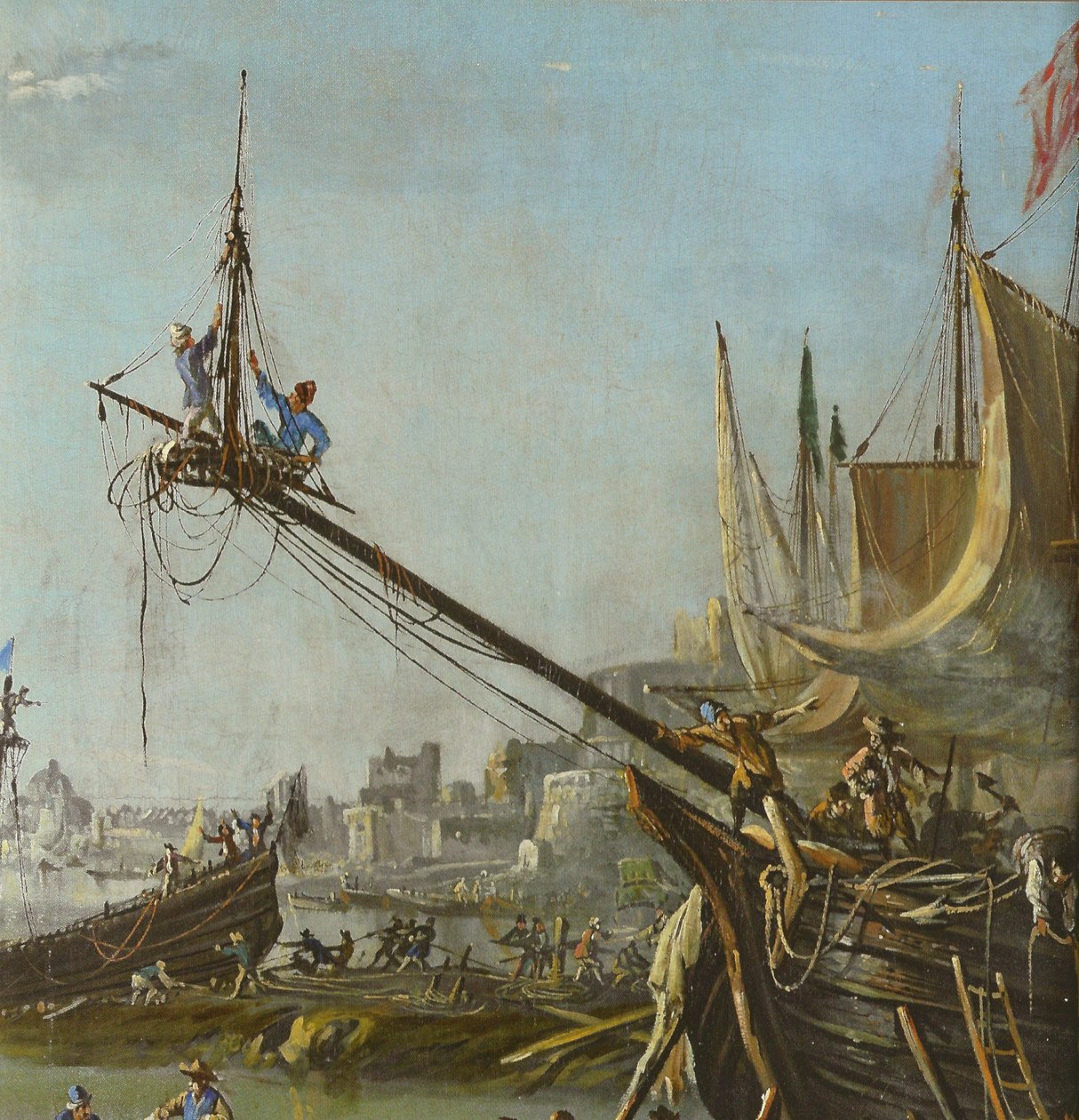 A Seaport by Johann Anton Eismann