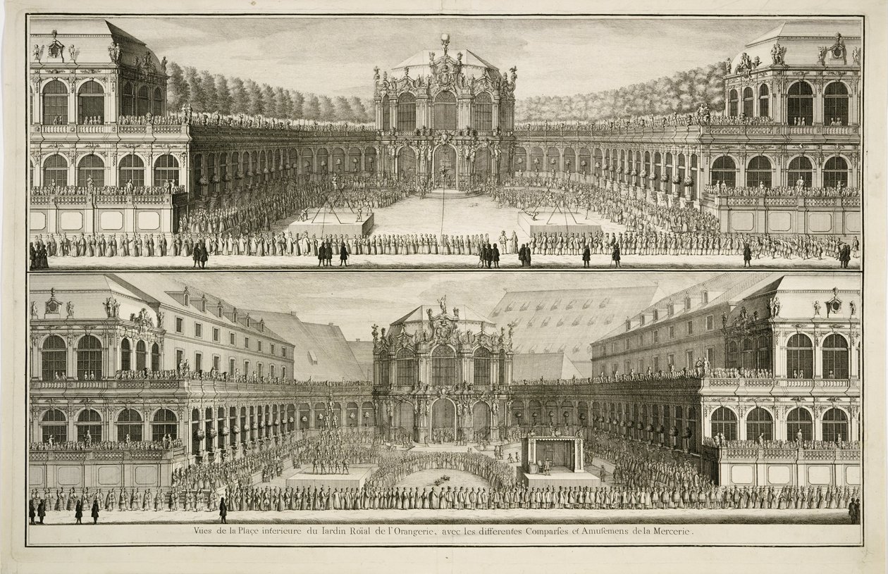 View of the Royal Garden of the Orangery by Johann August Corvinus