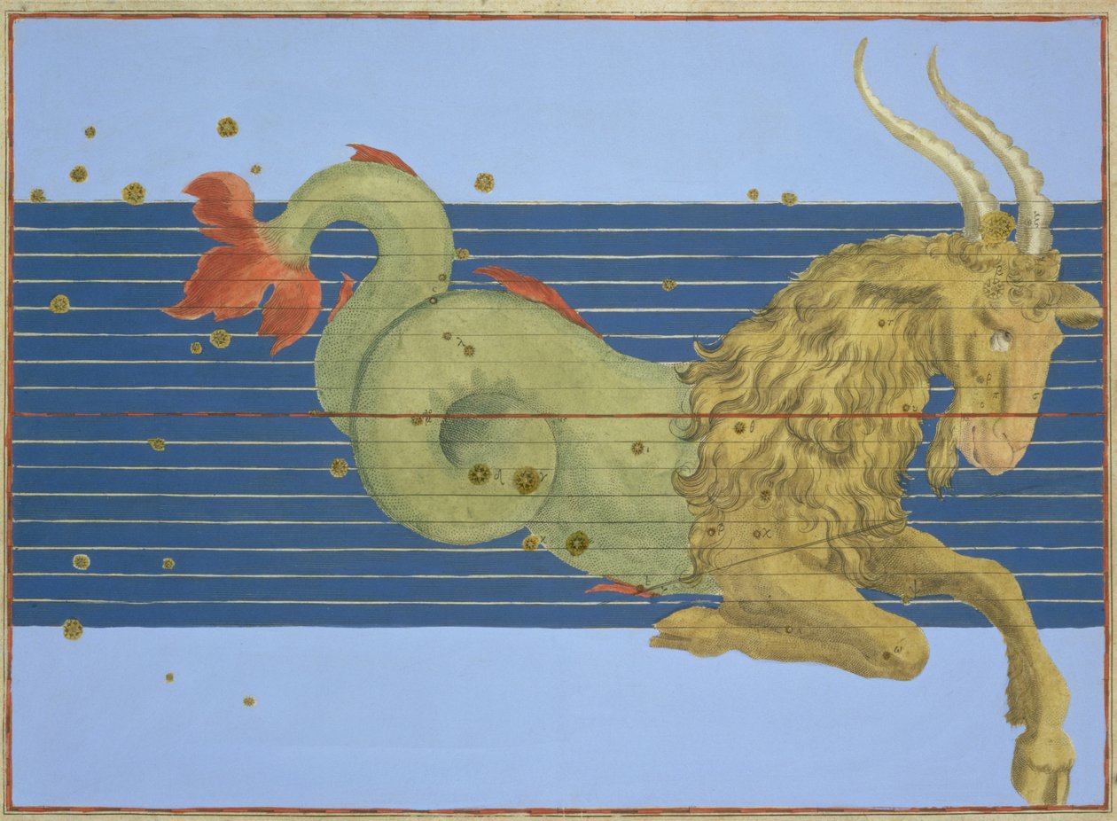Constellation of Capricorn by Johann Bayer