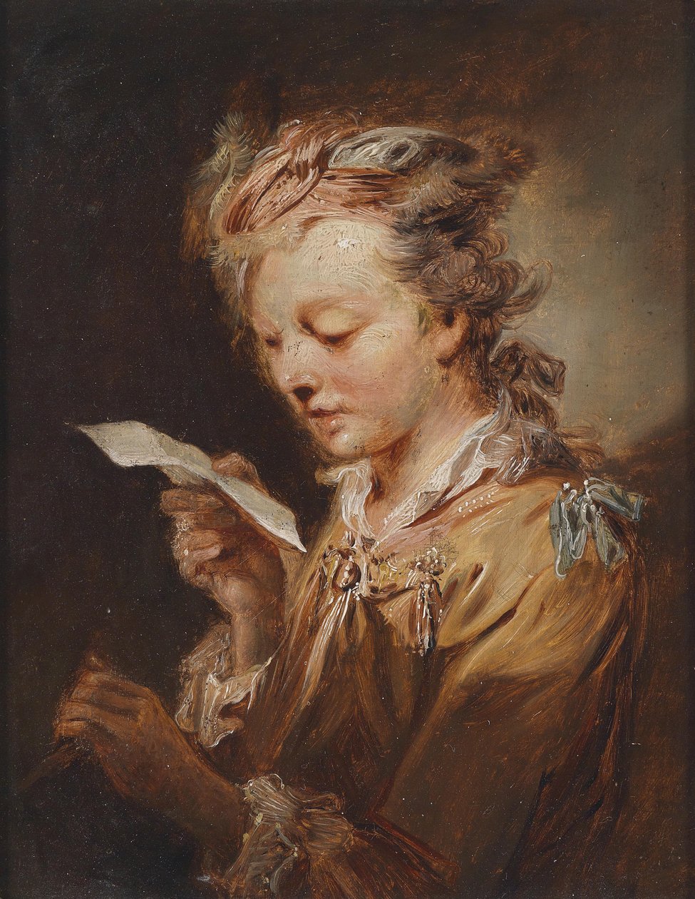 Portrait of a Young Man Reading by Johann Conrad Seekatz