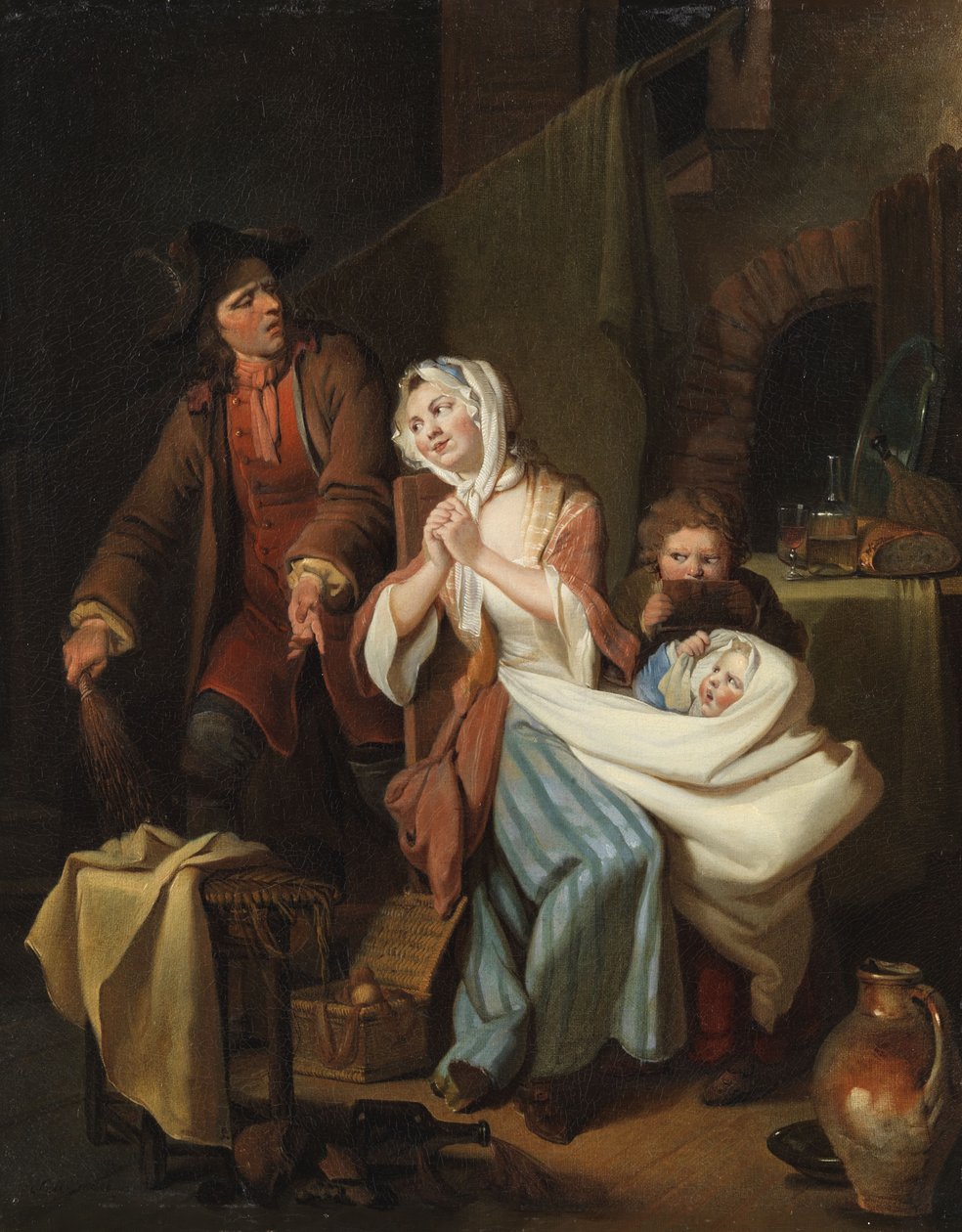 Disturbed Family Idyll in the Nursery by Johann Eleazar Zeissig