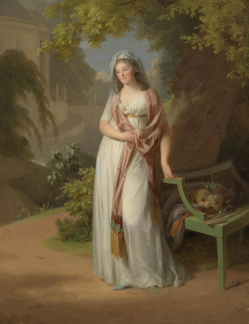 Portrait of Luise von Anhalt-Dessau (1750-1811) by Johann Friedrich August Tischbein