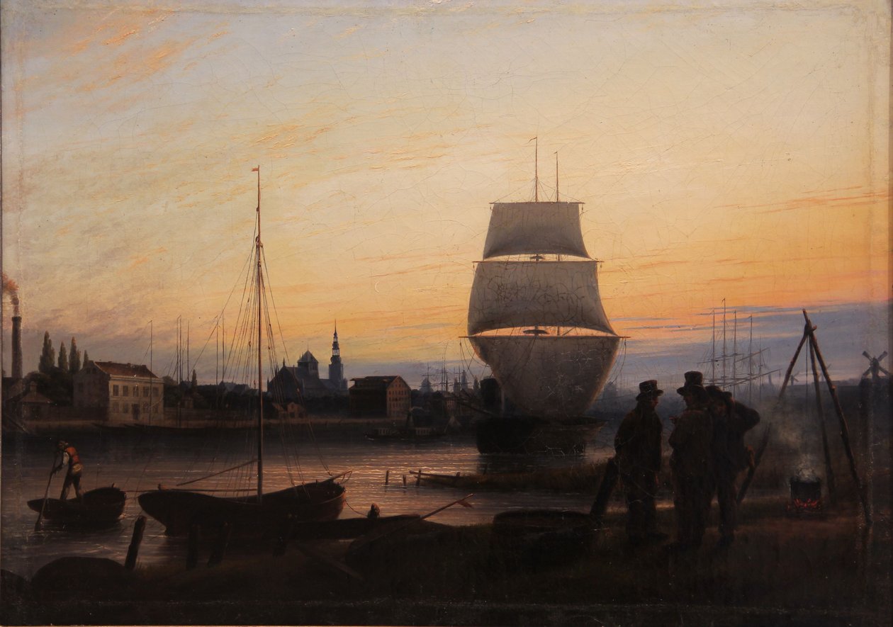 Greifswald Harbour by Johann Friedrich Boeck