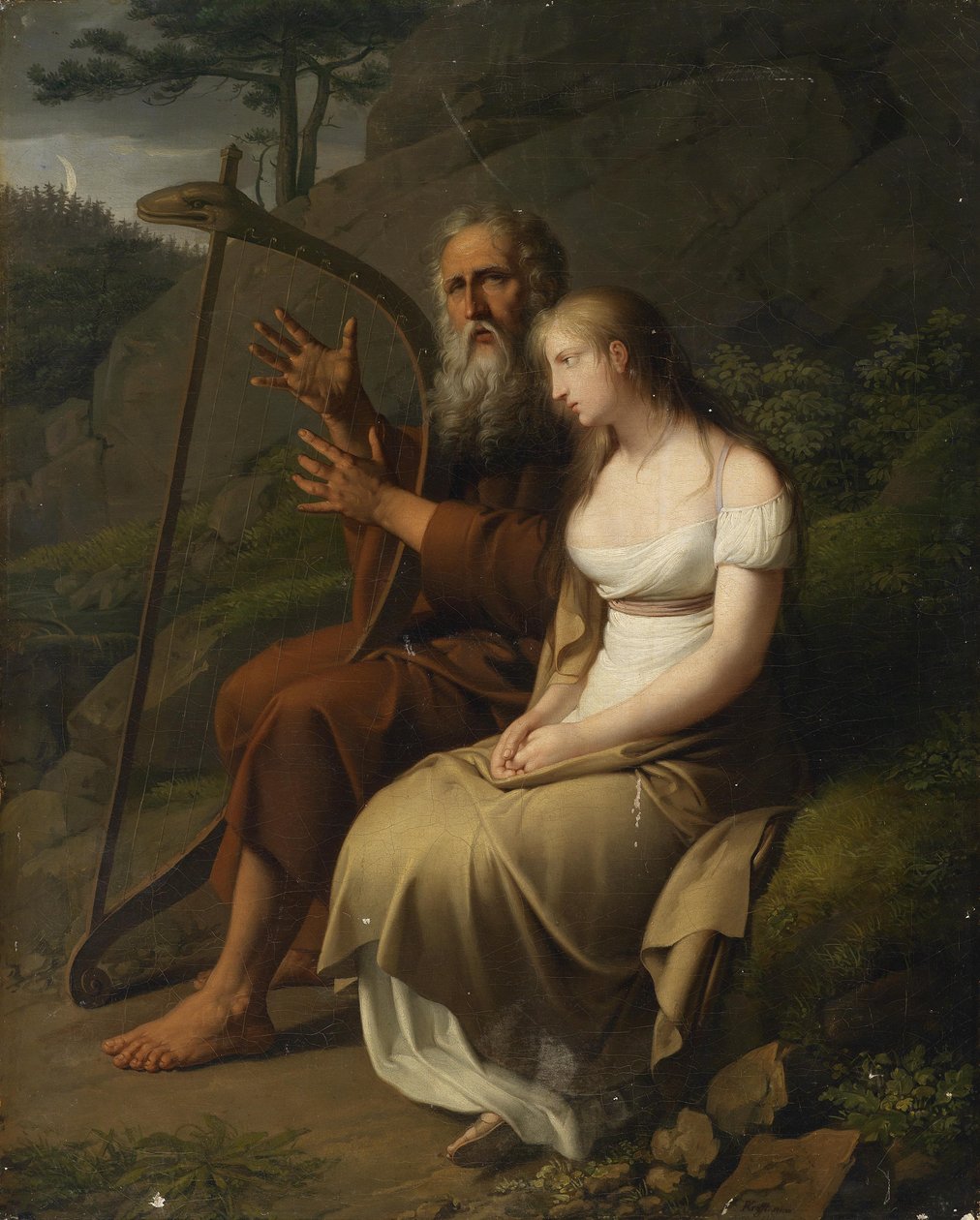 Ossian and Malvina by Johann Peter Krafft