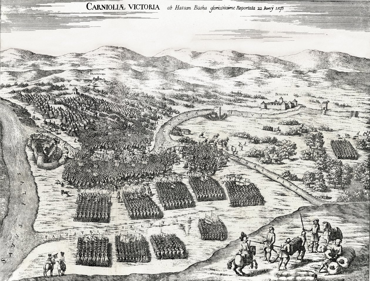 The Battle of Sisak by Johann Weikhard von Valvasor
