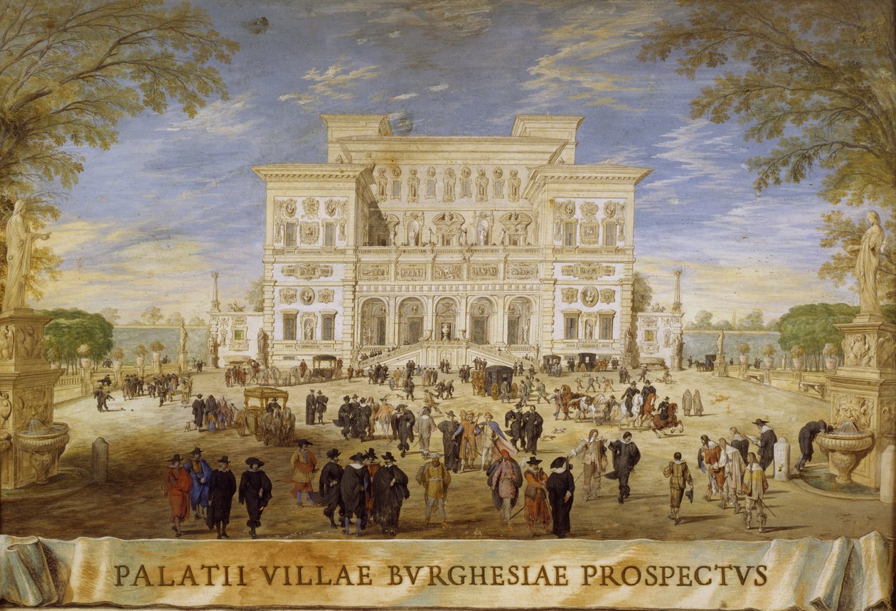 View of the Villa Borghese by Johann Wilhelm Baur