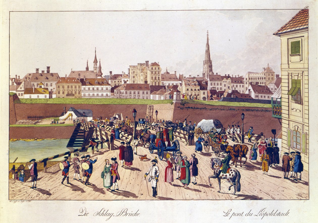 The Bridge at Leopoldstadt, Vienna by Johann Ziegler