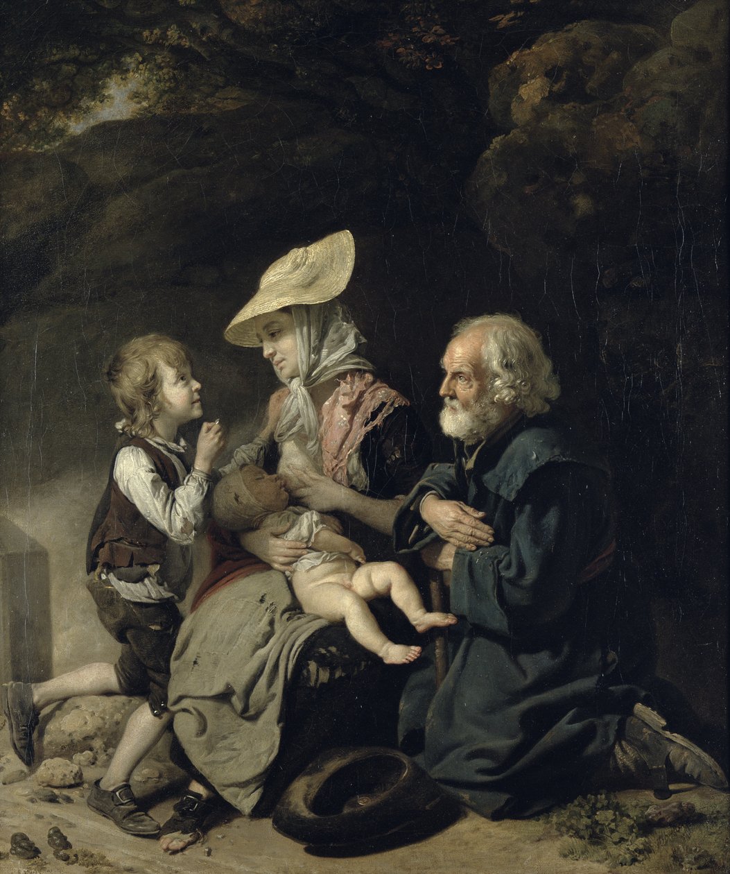 Beggars on the Road to Stanmore by Johan Joseph Zoffany