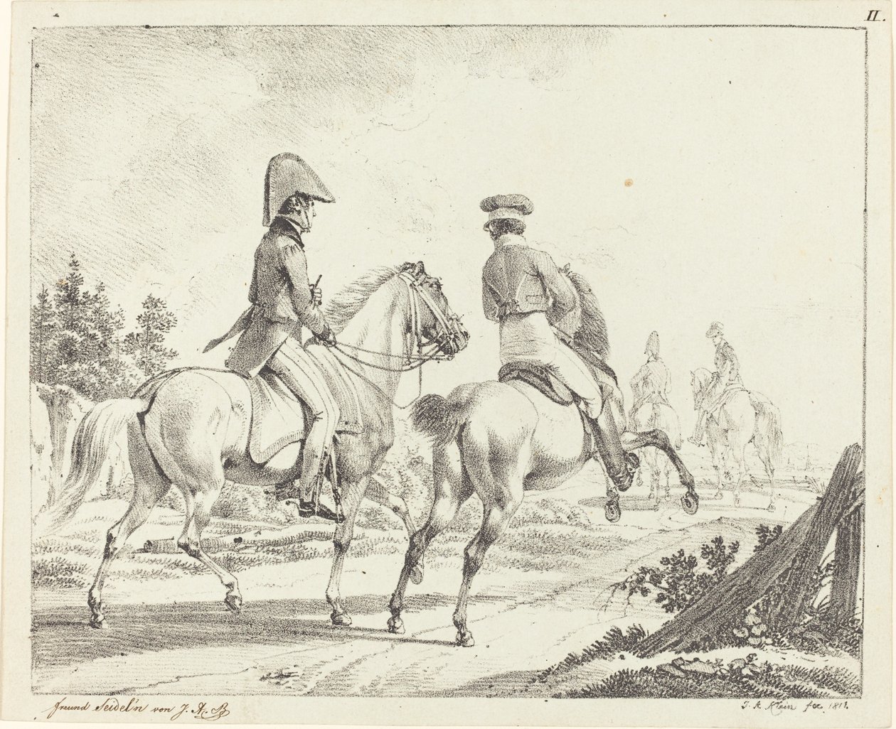 Erlangen Students on Horseback by Johann Adam Klein