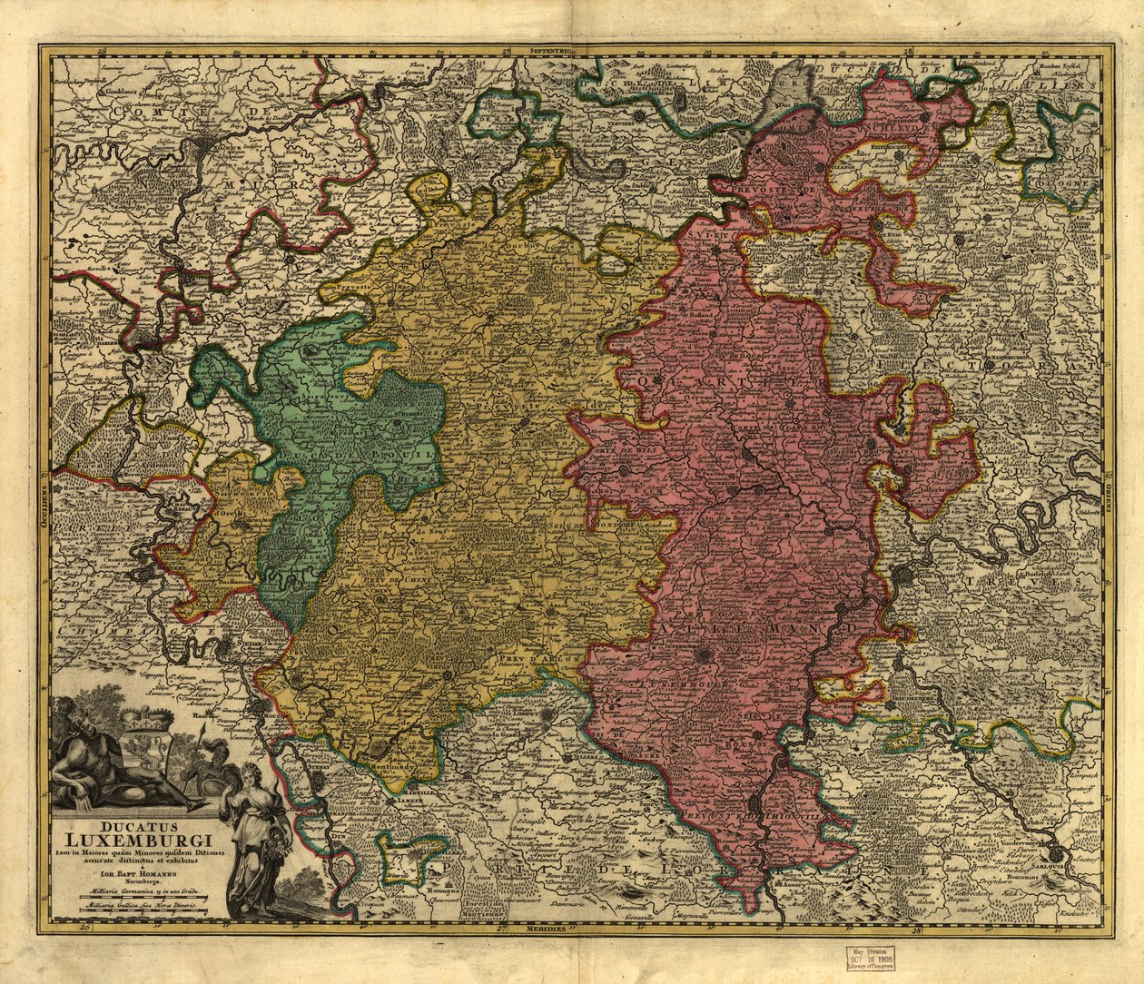 Duchy of Luxembourg by Johann Baptist Homann