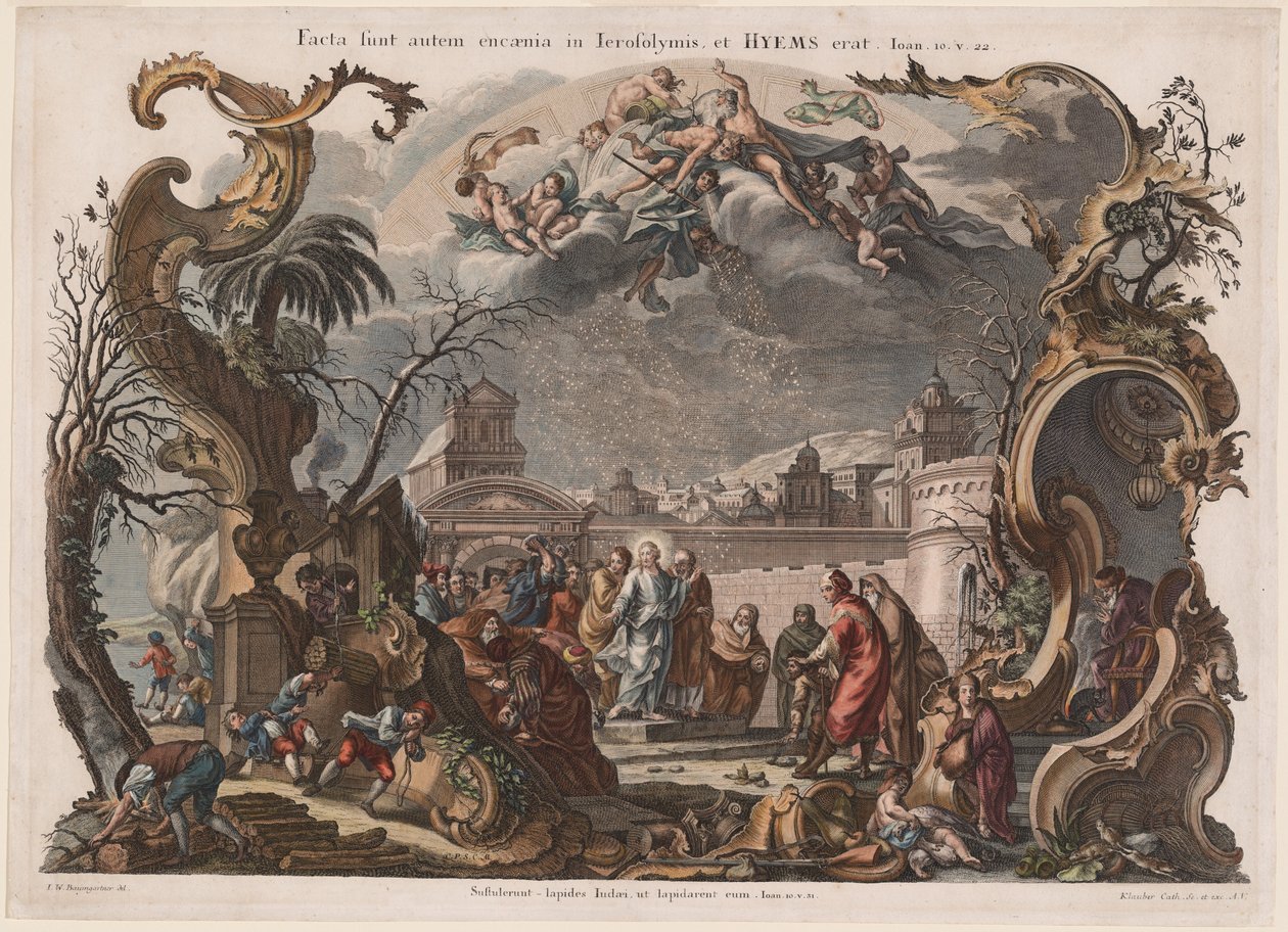 Winter by Johann Baptist Klauber Joseph Sebastian Klauber after Johann Wolfgang Baumgartner