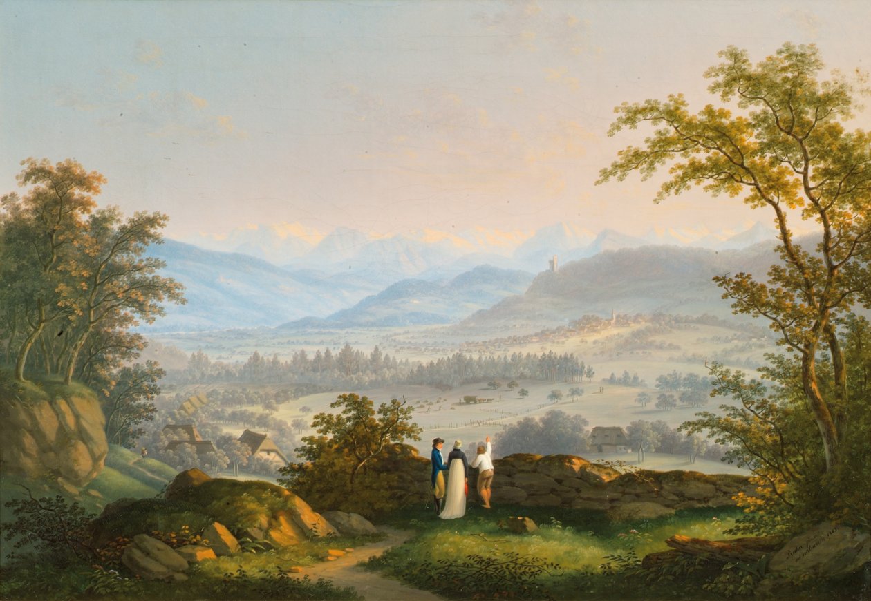 Surroundings of Habsburg Ruins by Johann Caspar Rahn