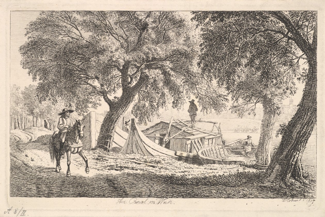 On the Canal in Vienna by Johann Christian Erhard