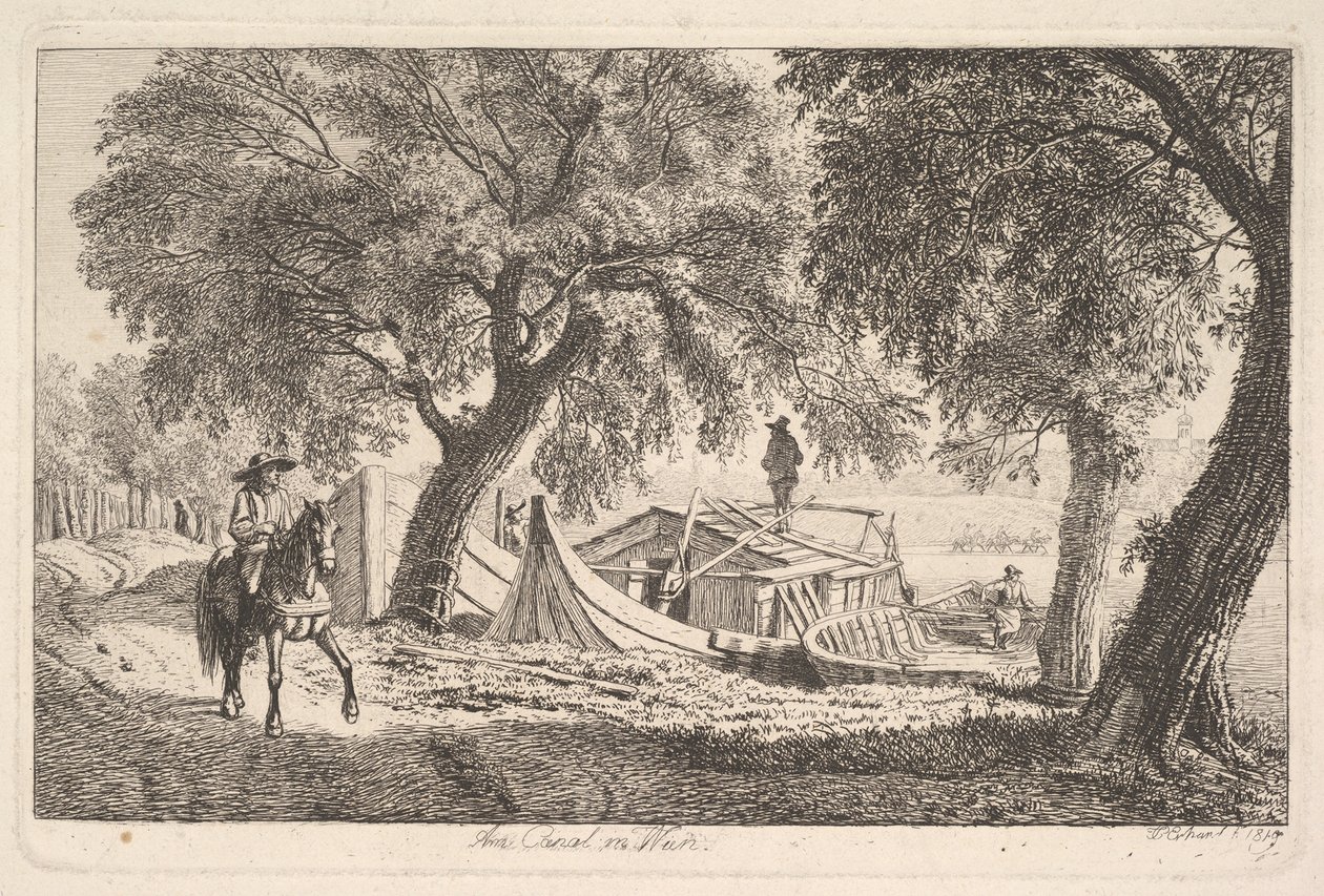 On the Canal in Vienna by Johann Christian Erhard