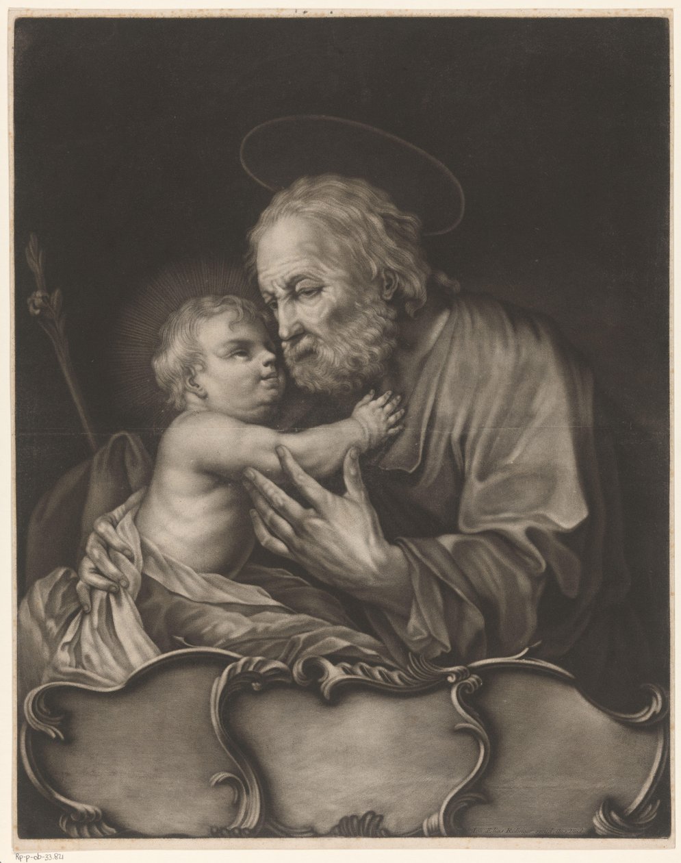 Joseph with the Christ Child by Johann Elias Ridinger