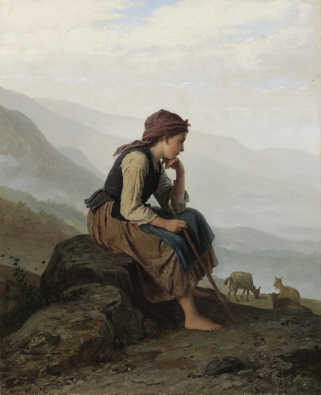 The Little Goat Herder by Johann Georg Meyer