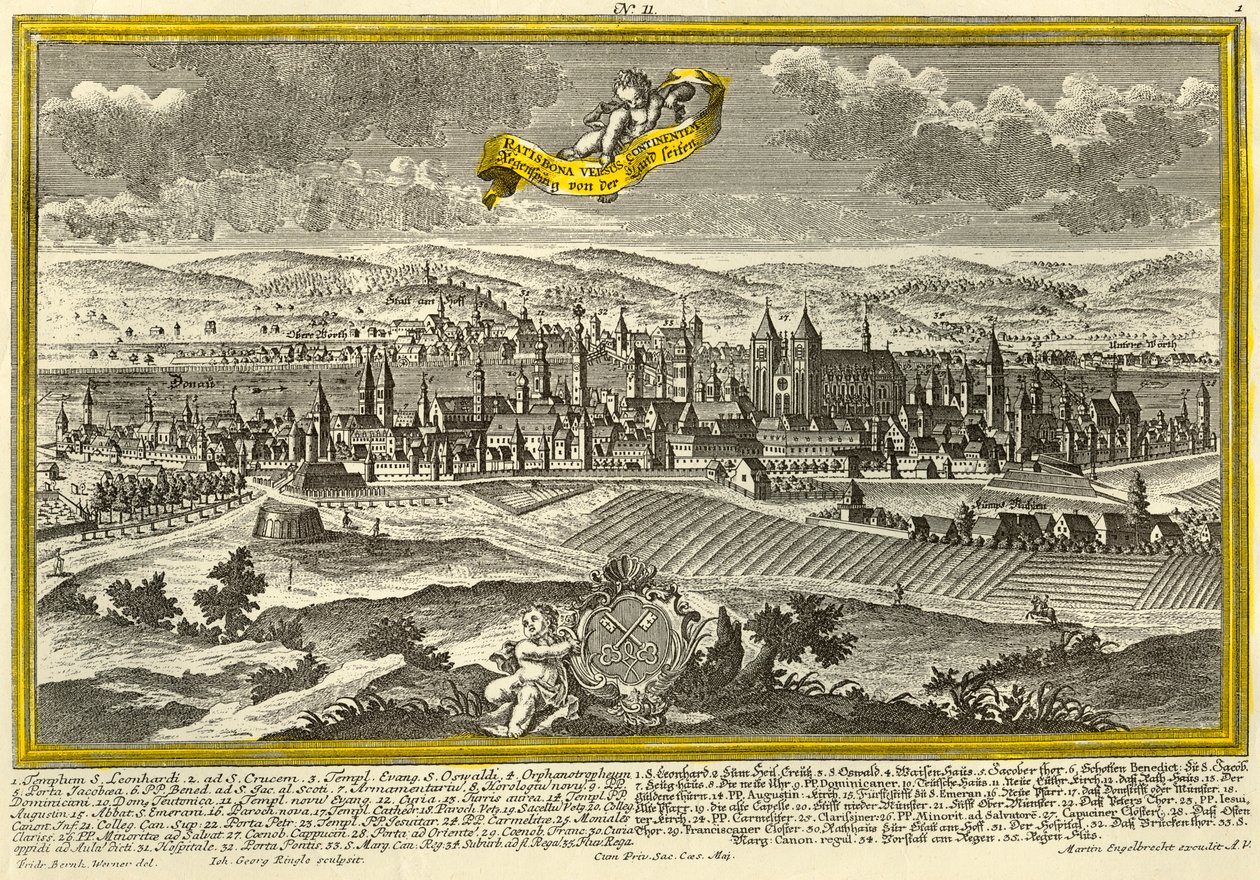 Regensburg, c1740 by Johann Georg Ringlin