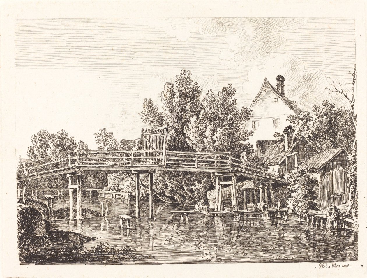 The Little Isarsteg, 1806 by Johann Georg von Dillis