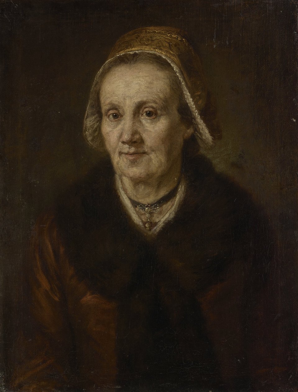 Old Woman with Bonnet by Johann Georg von Edlinger