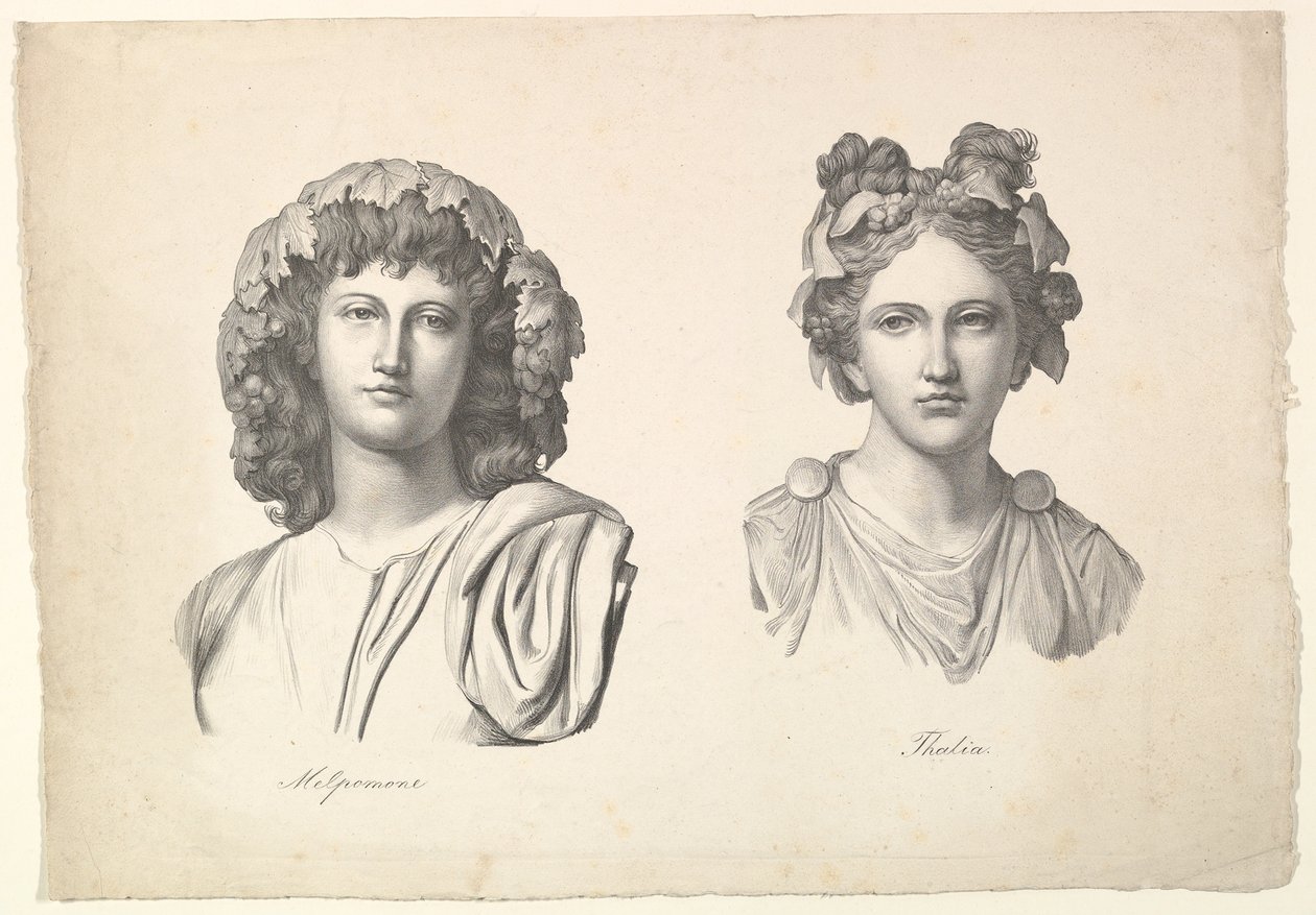 Melpomene and Thalia by Johann Gottfried Schadow