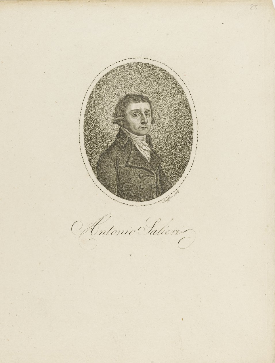 Antonio Salieri, c. 1800 by Johann Gottfried Scheffner