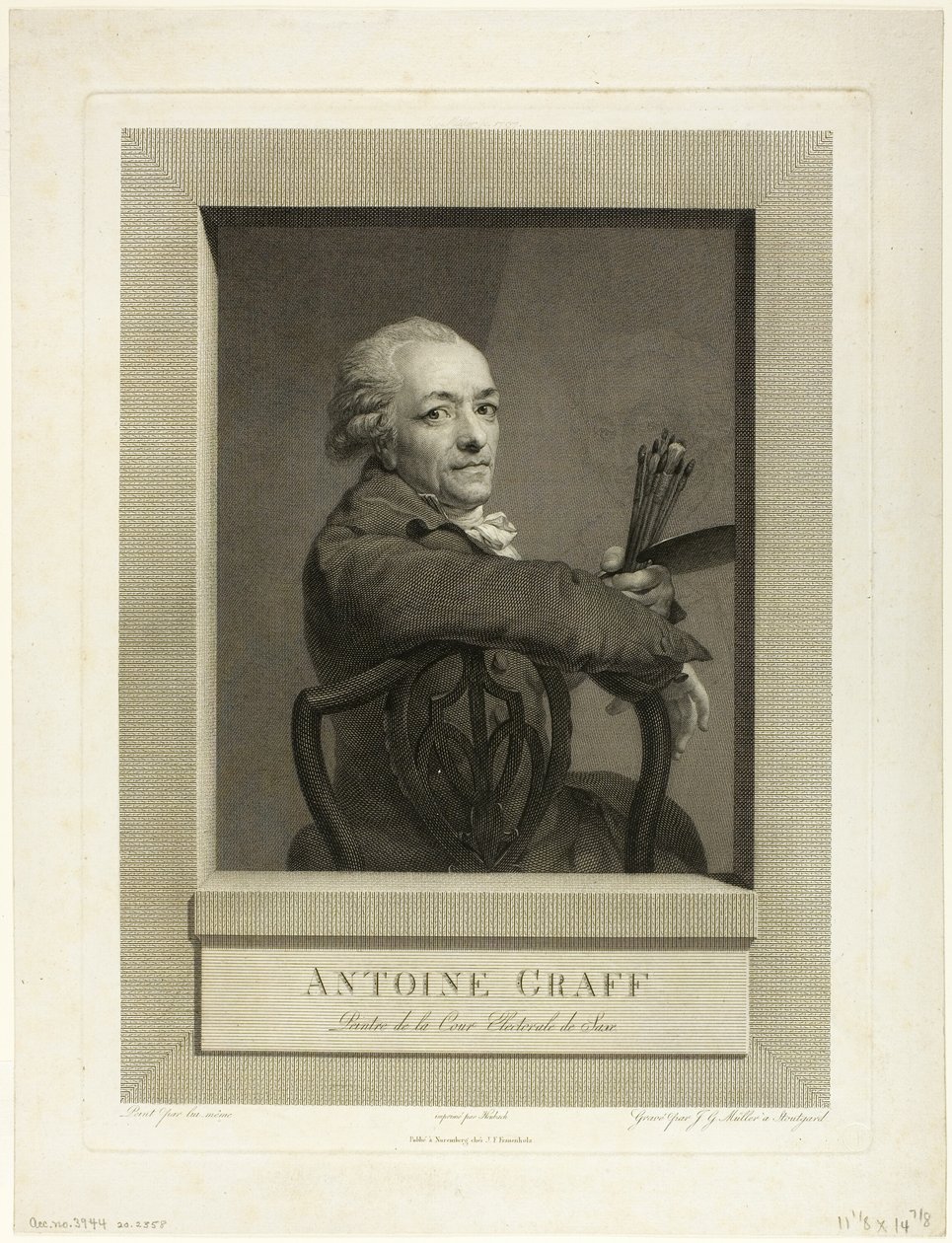 Anton Graff by Johann Gotthard von Muller