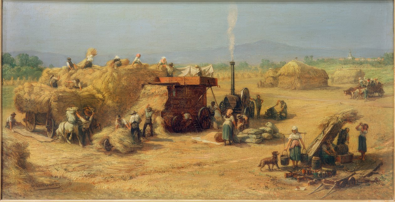 Harvest at Praunheim by Johann Heinrich Hasselhorst