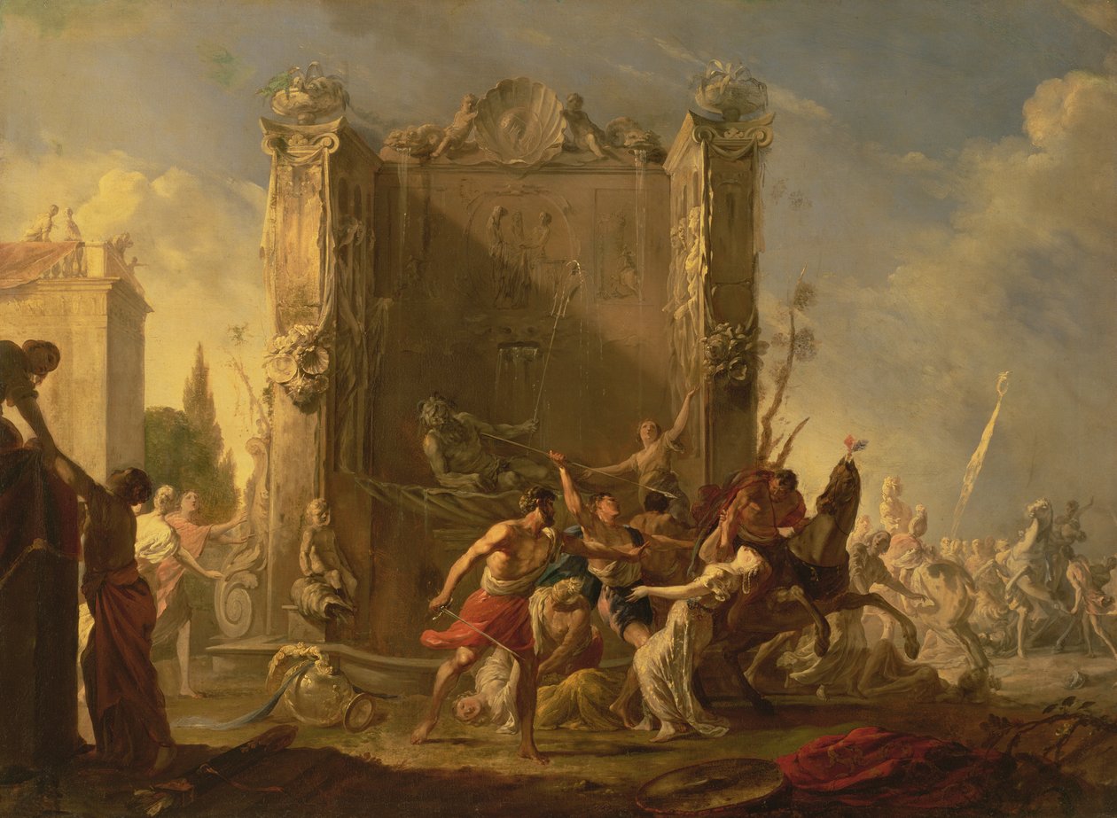 The Rape of the Sabine Women by Johann Heinrich Schönfeld