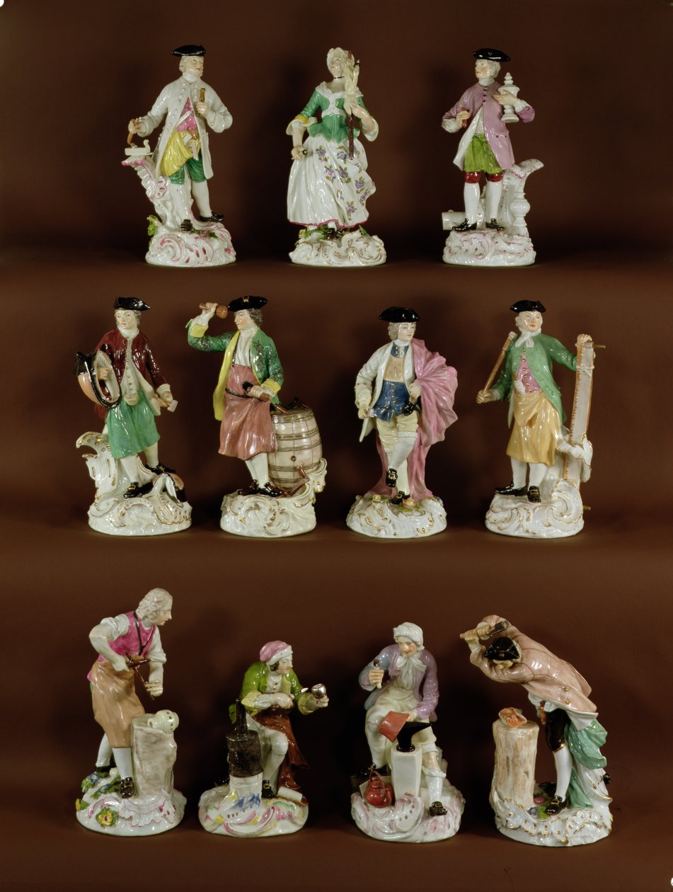 Eleven Figures of Craftsmen by Johann Joachim Kaendler