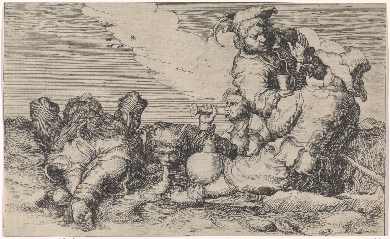 Five Drunkards by Johann Liss (attributed to)