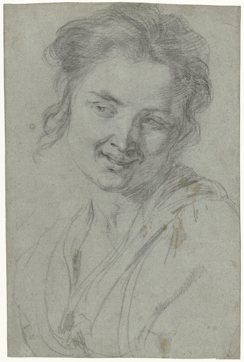 Study of a Laughing Woman by Johann Liss