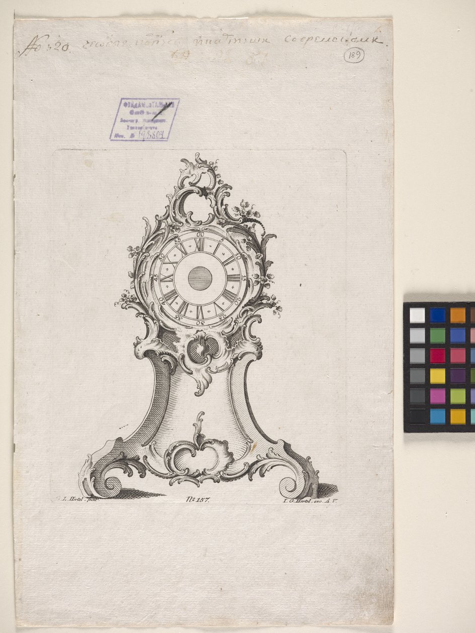 Clock by Johann Michael Hoppenhaupt