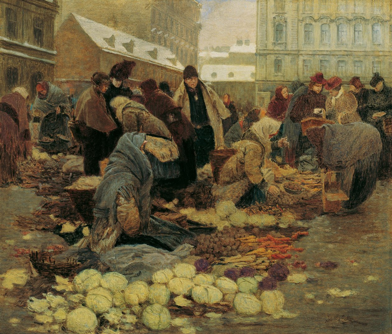 Croatian Market on the Heath in Vienna by Johann Nepomuk Geller