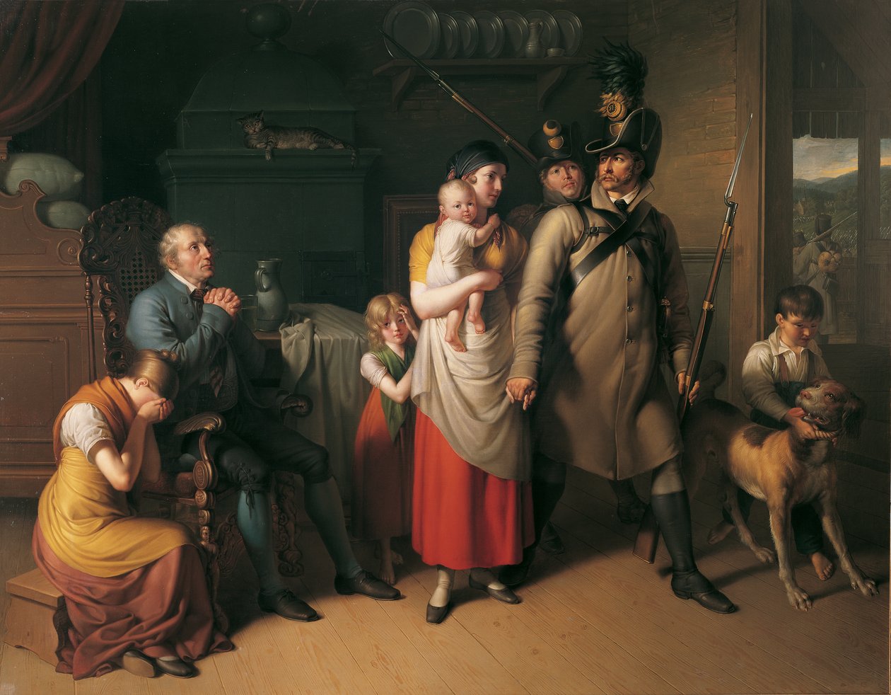 The Farewell of the Militiaman by Johann Peter Krafft