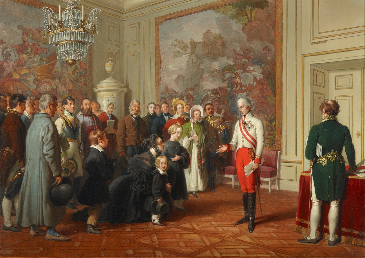 Emperor Franz I Grants a General Audience by Johann Peter Krafft